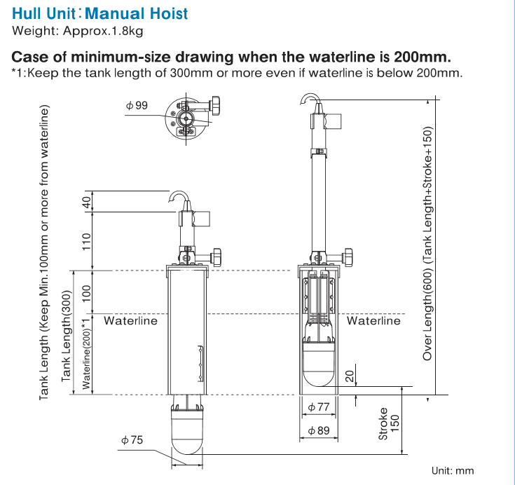 HE-773-DI-mk3+td304 Sonar 10.4" premium display, td304 140-240khz transducer, pipe